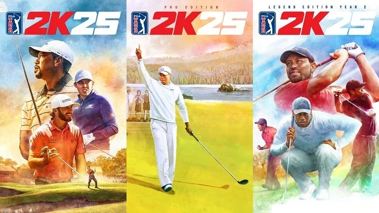 ゴルフ PGAツアー 2K25 Nintendo Switch 2版のパッケージ3種