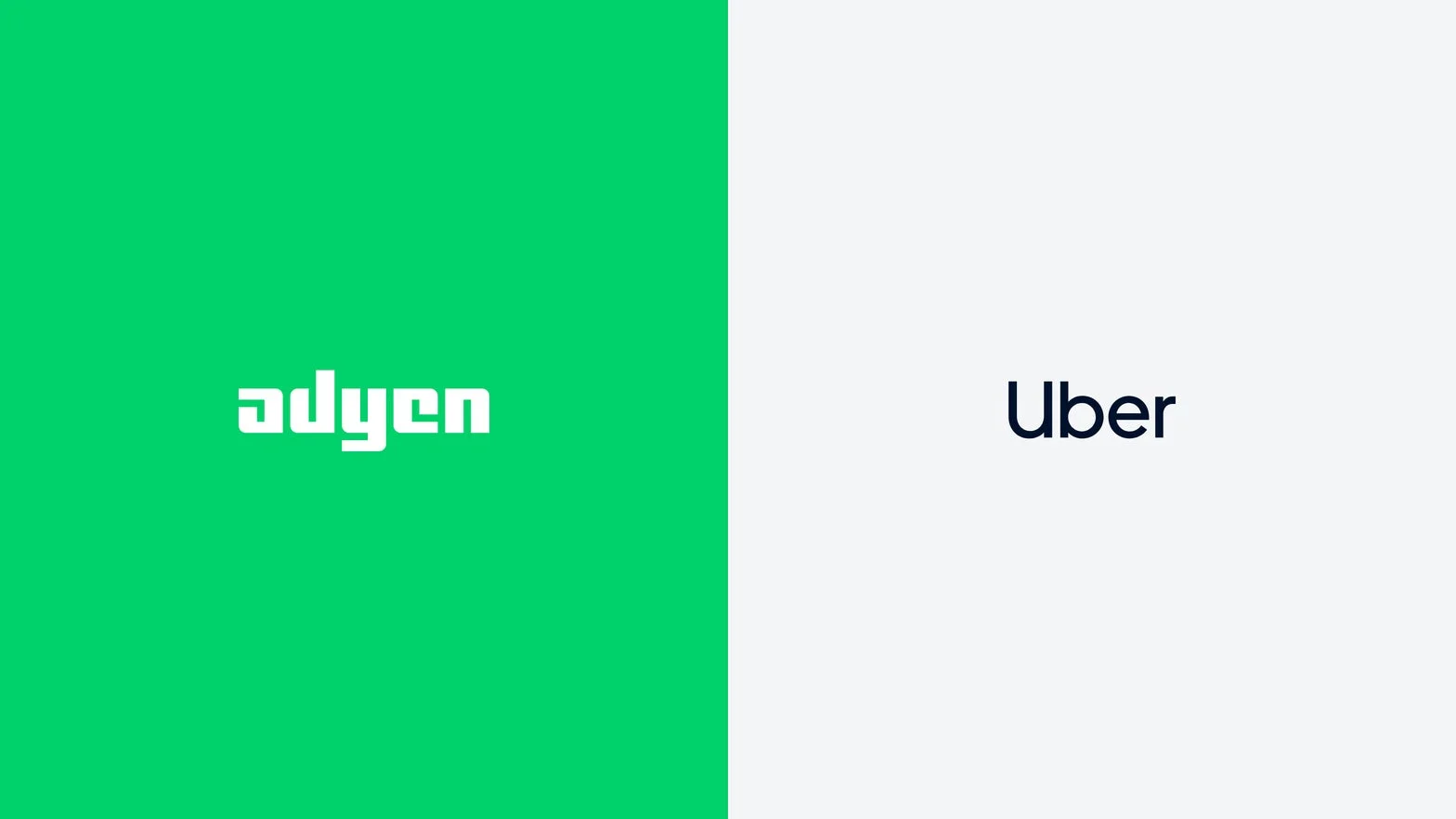AdyenとUberのロゴが並び、グローバルパートナーシップを示すビジュアル