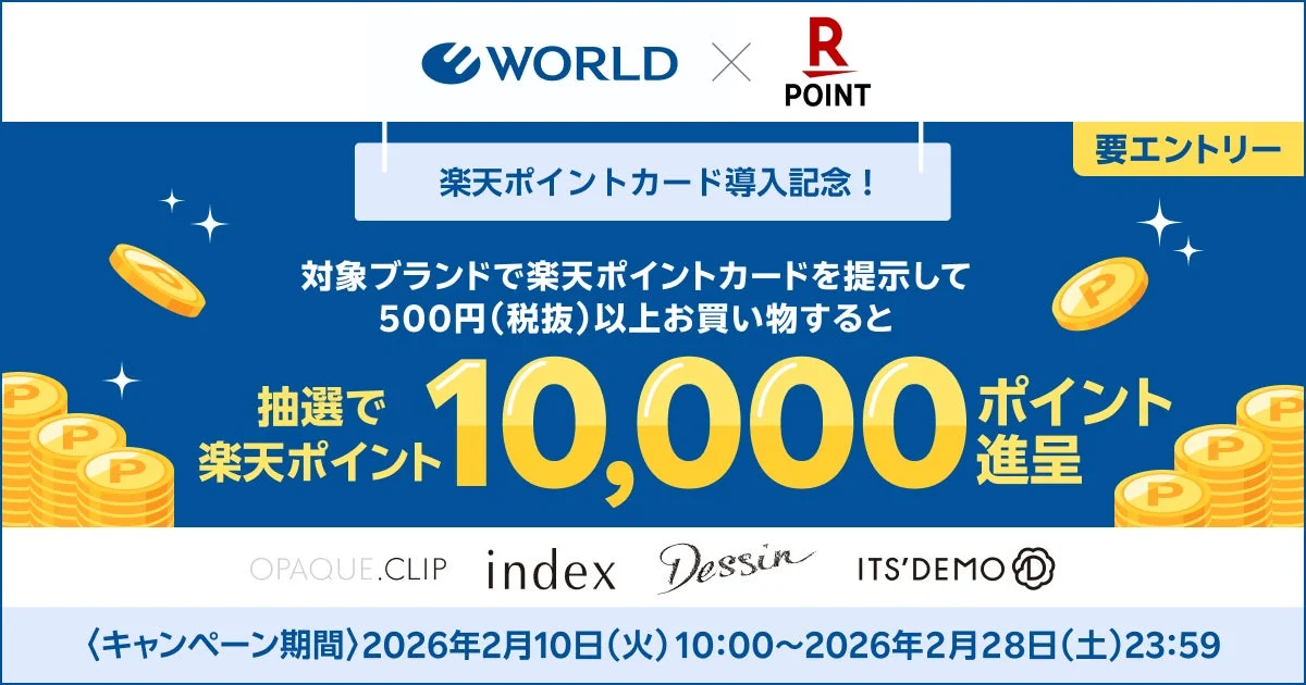 楽天ポイントカード導入記念！総額100万ポイント抽選キャンペーンの告知