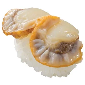 青森県産の新鮮な蒸しほたて寿司