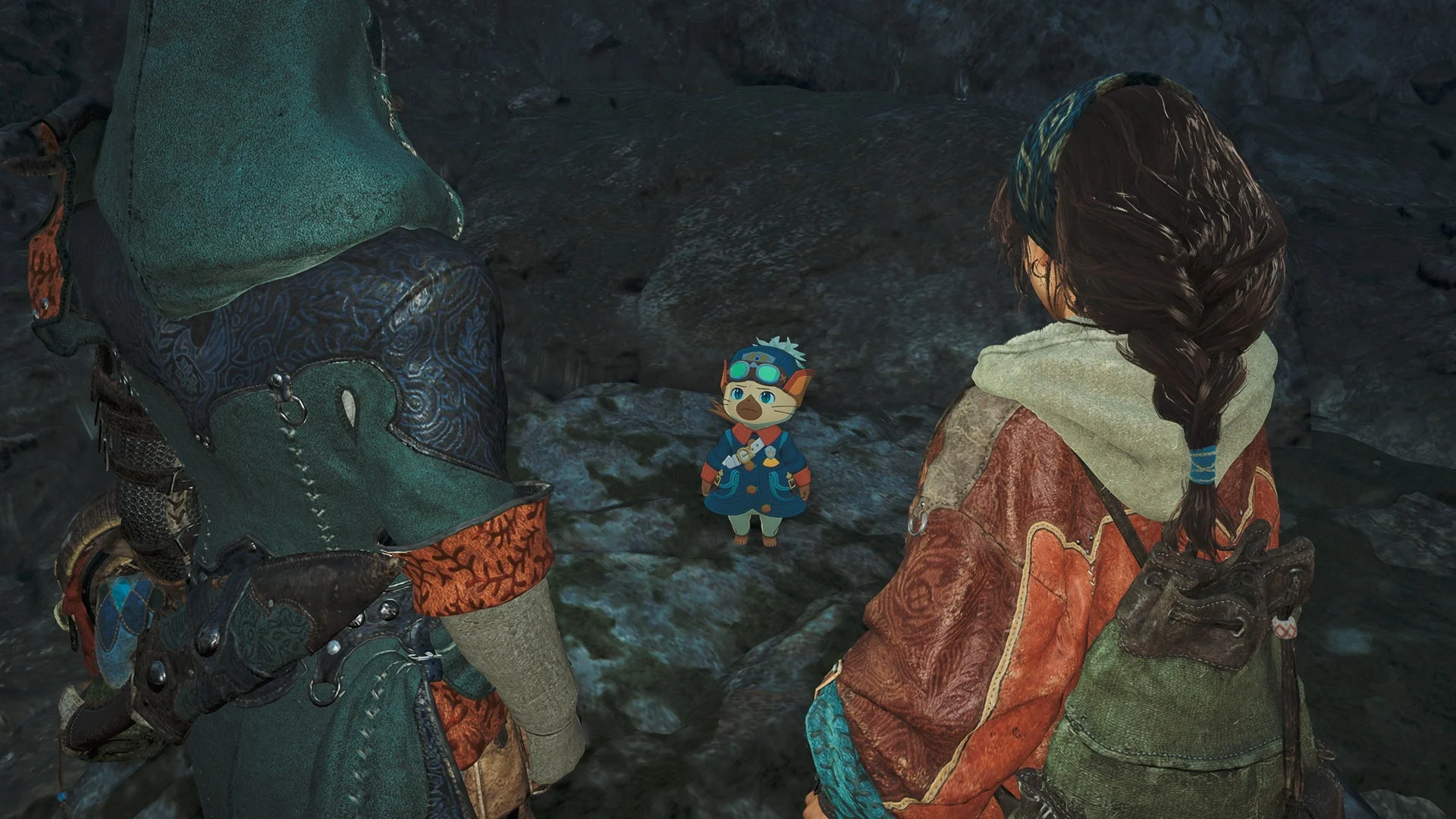 ルディとハンター、NPCソーレが会話するシーン