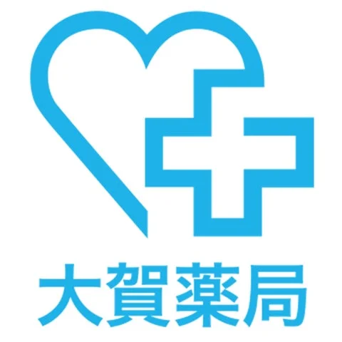 大賀薬局のハートと十字を組み合わせたロゴマーク