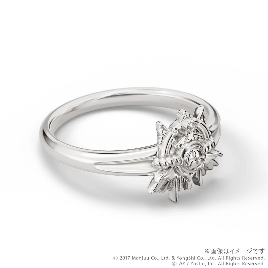 雲仙モチーフリングの側面デザイン