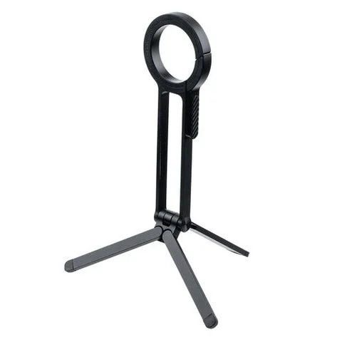 三脚として展開されたMagSafe対応スマホ三脚スタンド
