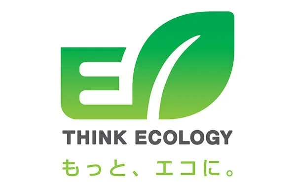 THINK ECOLOGYのロゴ「もっと、エコに。」