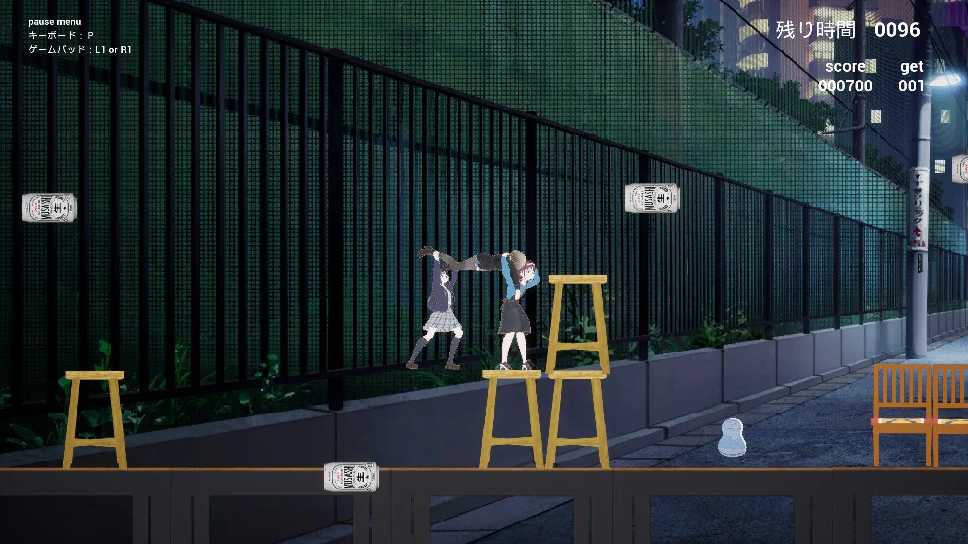 『桃香（を）ワッショイ』のゲームプレイ画面