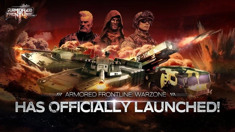 「Armored Frontline: Warzone」の正式サービス開始を告げるメインビジュアル