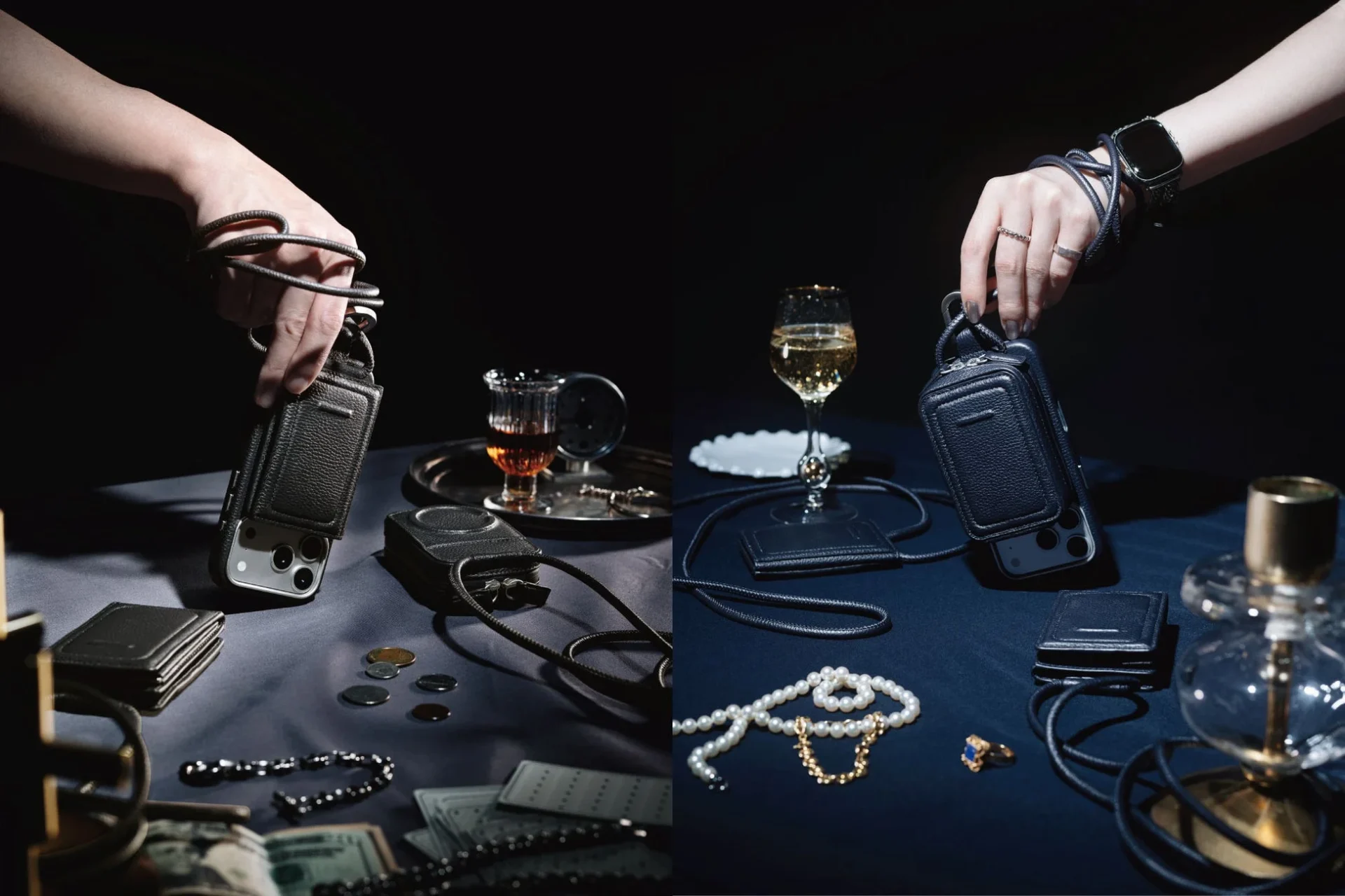 objcts.ioの新色ミッドナイトとチャコールのiPhoneケースとウォレット