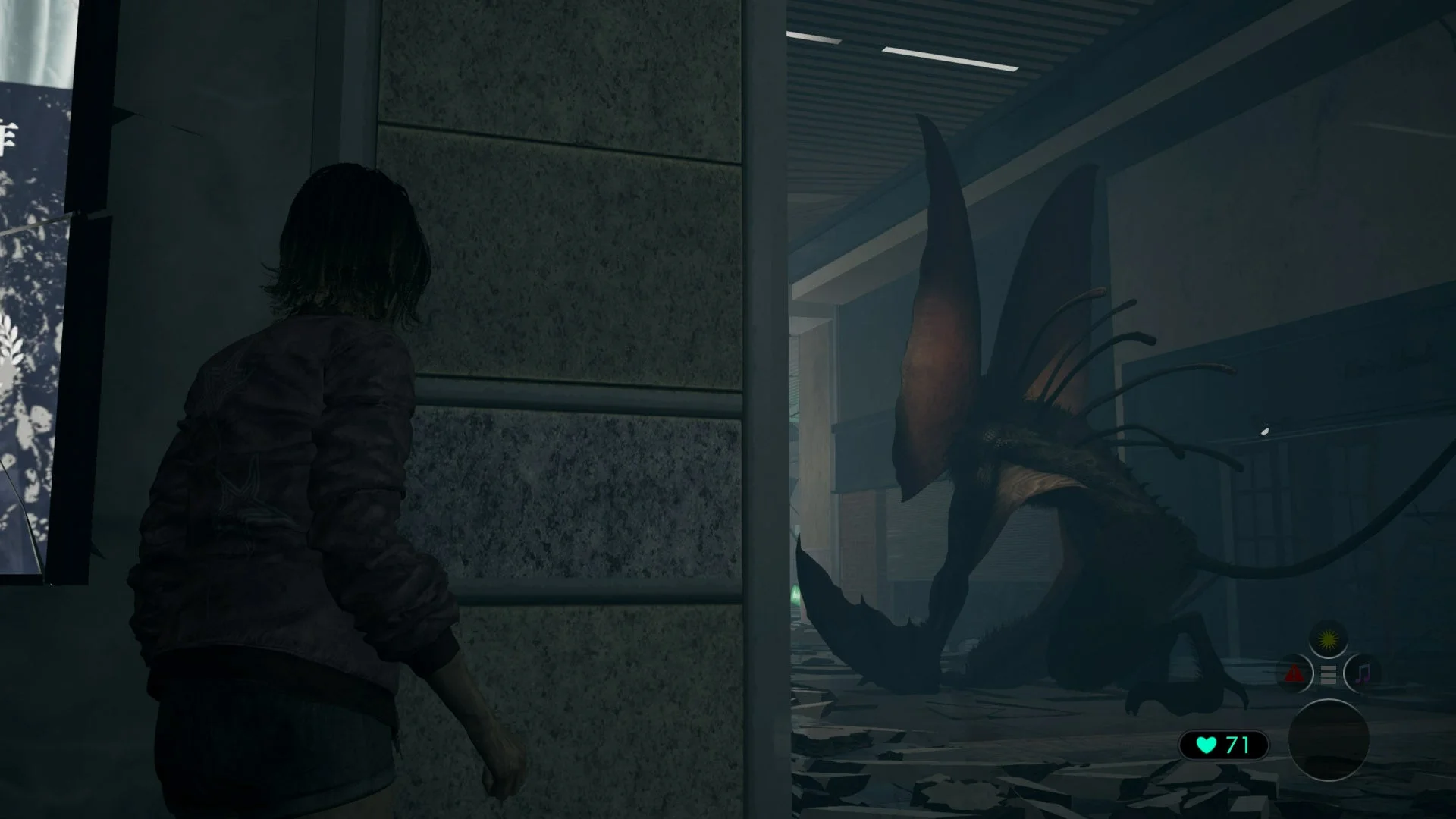 扉の向こうに潜むコウモリのようなZinoのゲーム画面