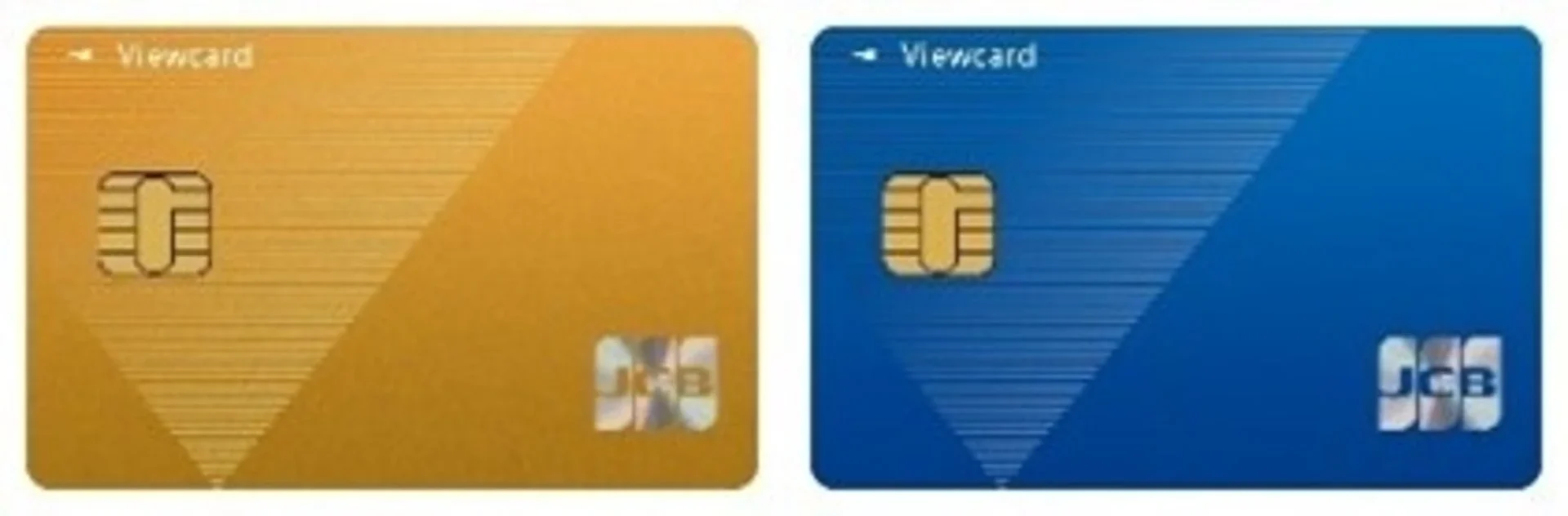 ビューカードの券面デザイン（ゴールドとブルー）
