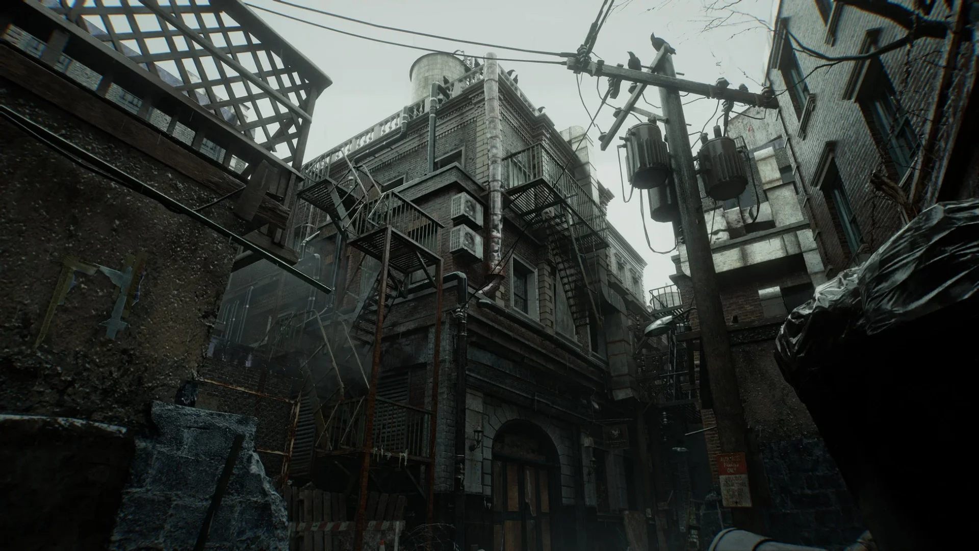 荒廃した街並み（ラクーンシティ）