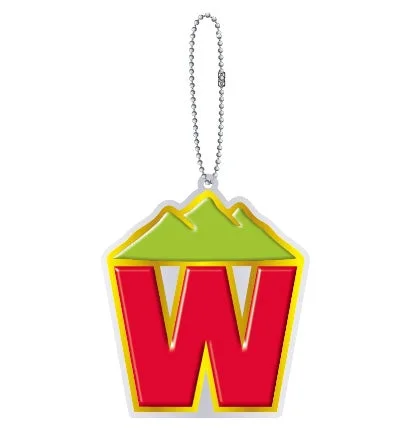 強力わかもとロゴをモチーフにしたコラボキーホルダー