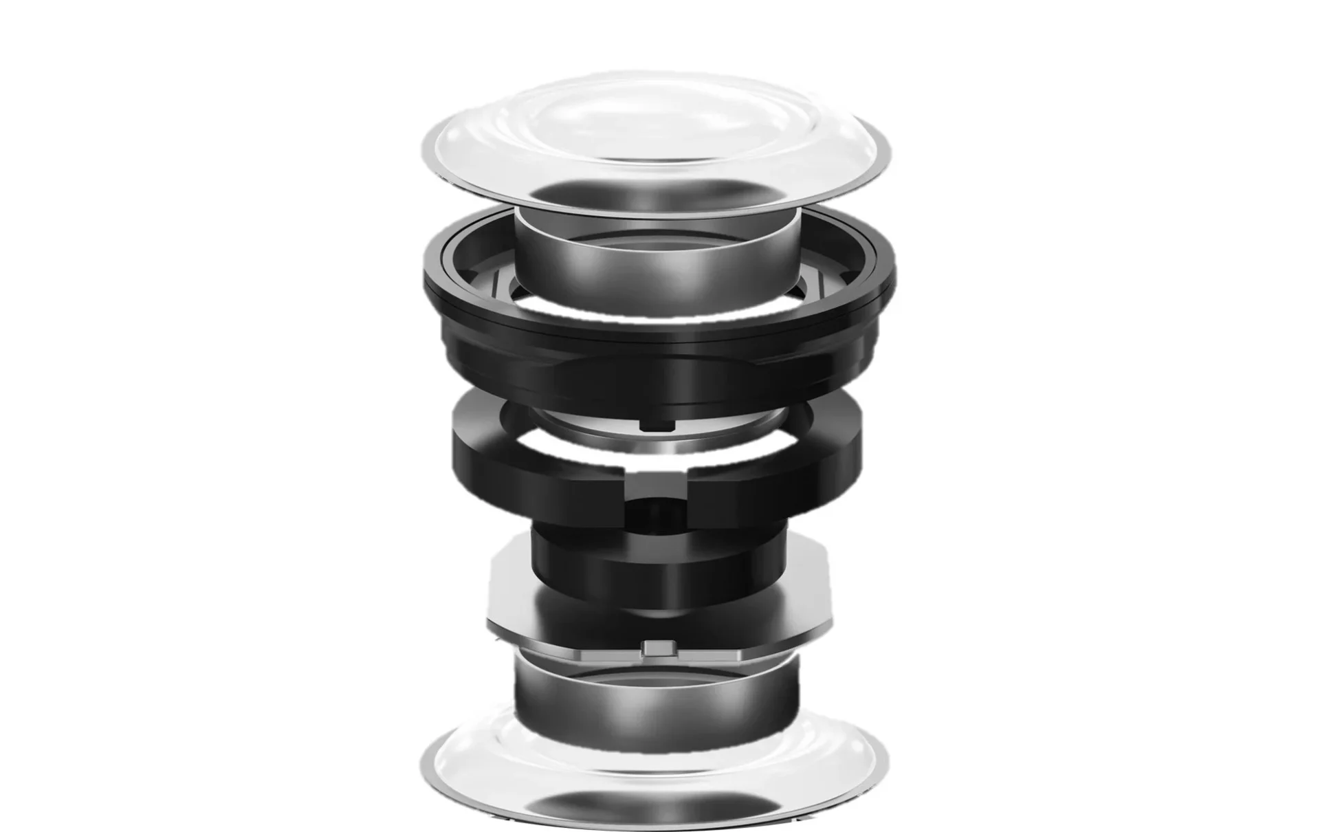 HUAWEI FreeClip 2に搭載された独自技術デュアル振動板ドライバーの分解図