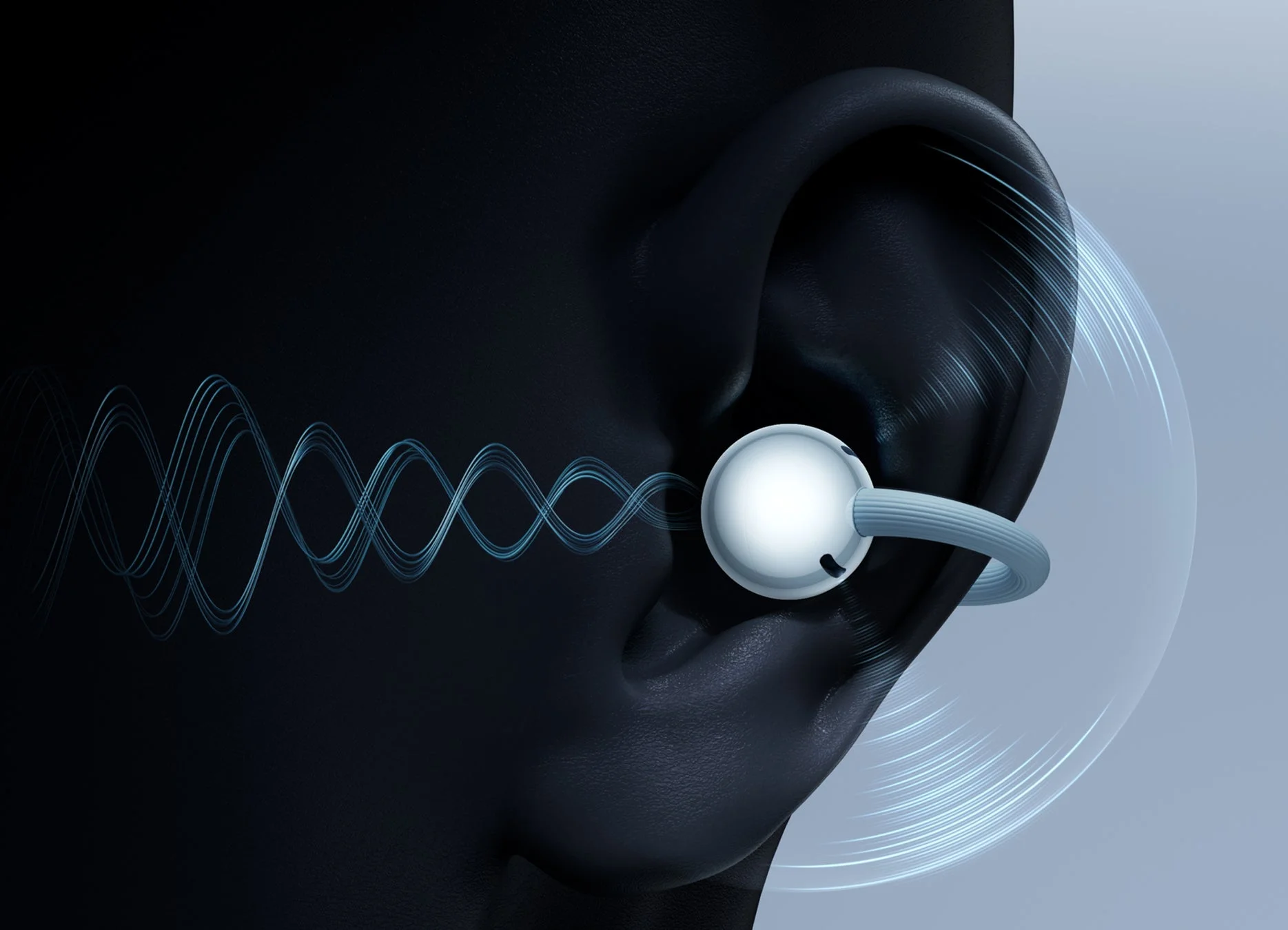 HUAWEI FreeClip 2の逆音波システムが音漏れを抑えるイメージ