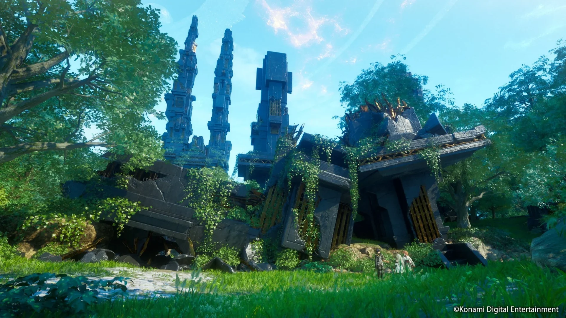 朽ちた建造物が立ち並ぶ「Rev. NOiR」のゲーム内風景