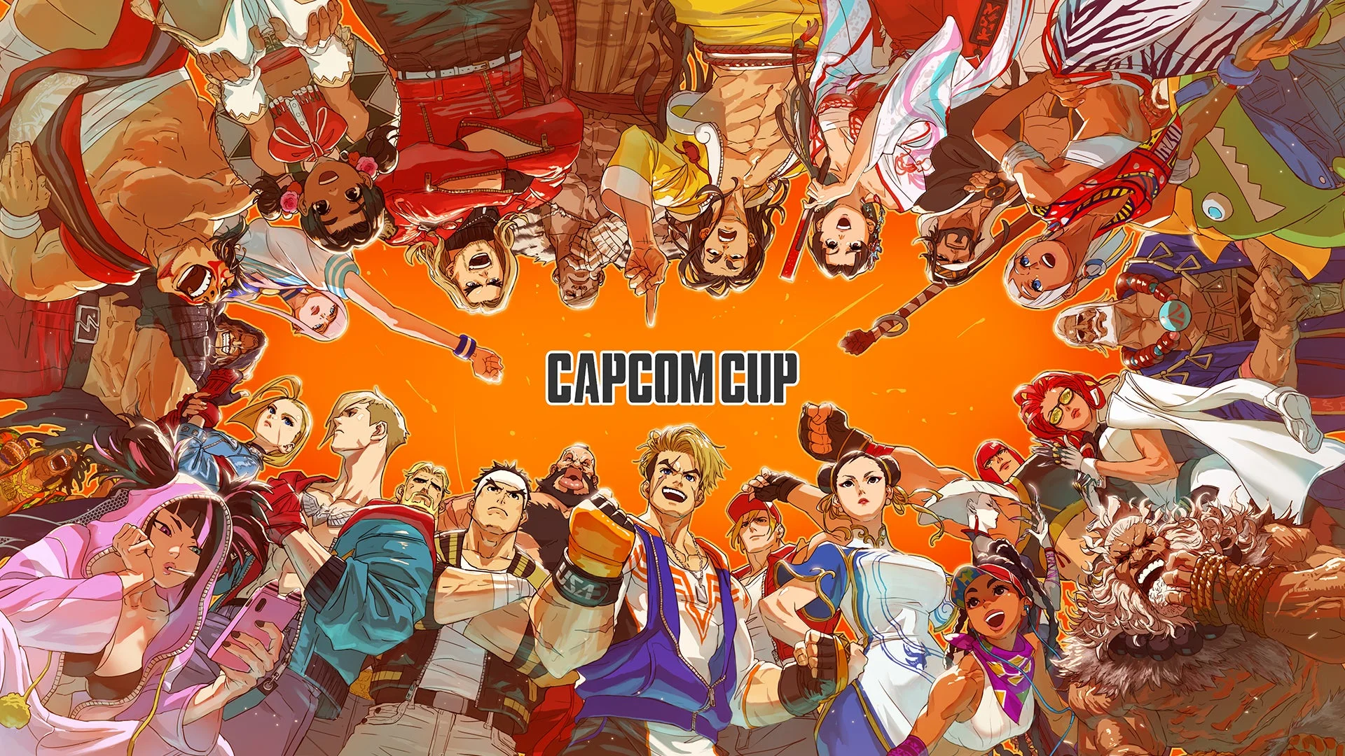CAPCOM CUPのストリートファイターキャラクター集合キービジュアル