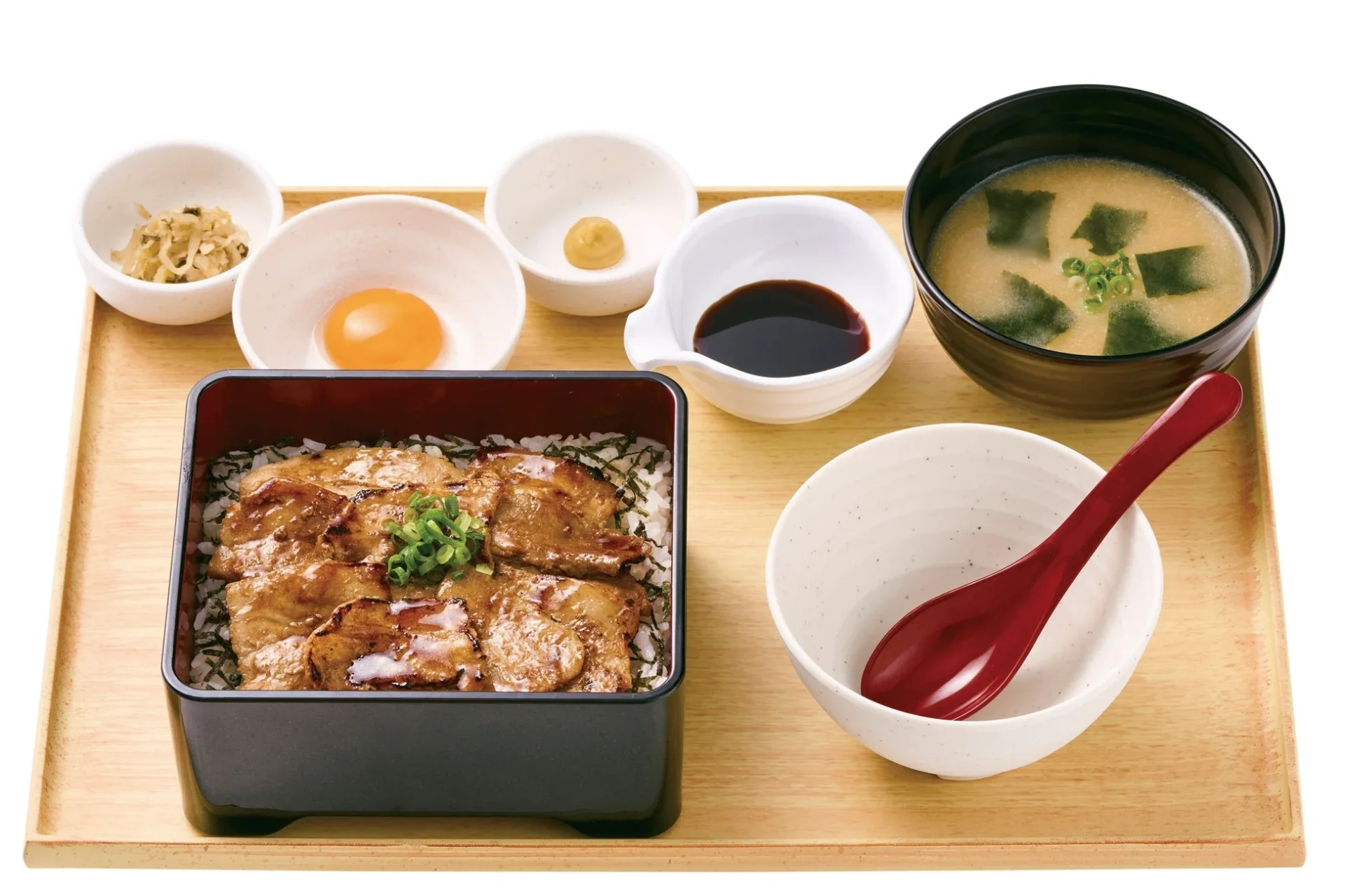 やよい軒の「三元豚使用～豚まぶし定食」の全景