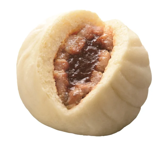 極旨黒豚まん ピリ辛味噌の断面