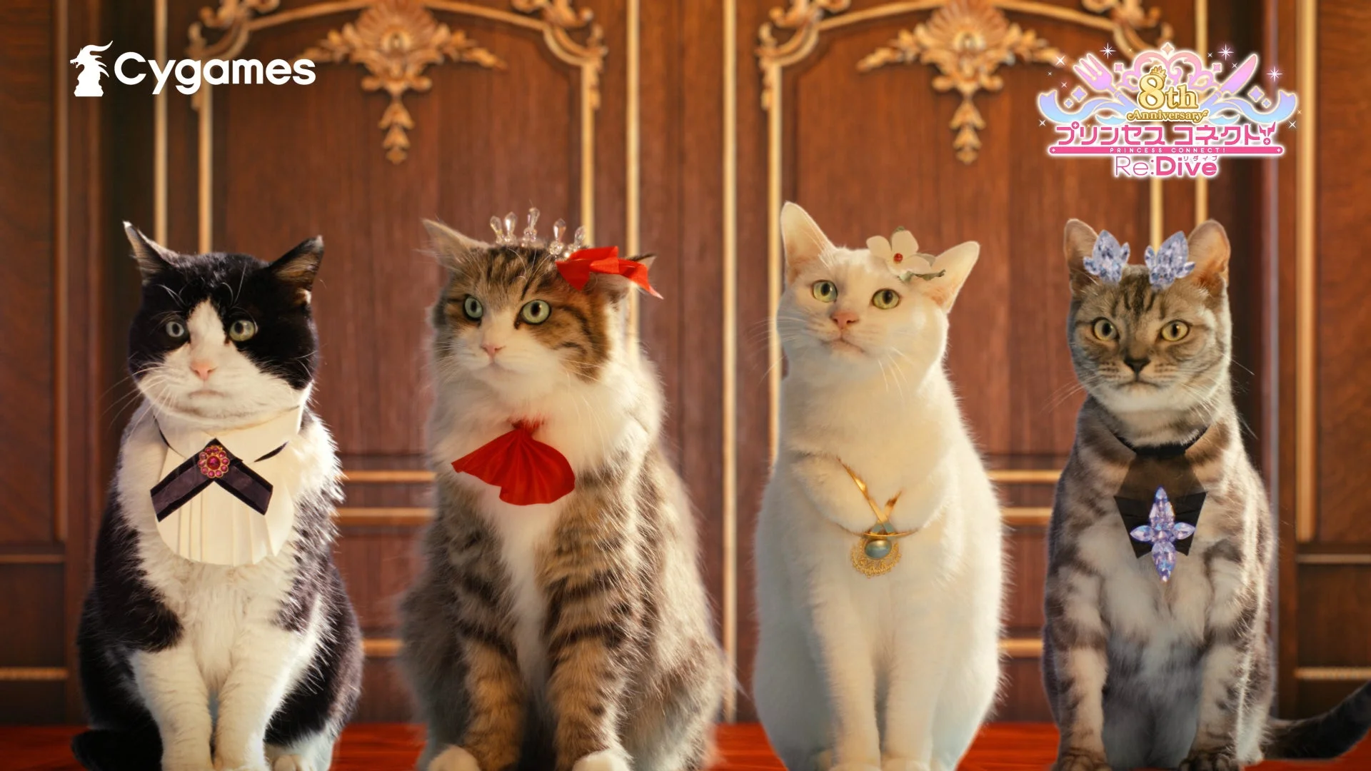 「プリンセスコネクト!Re:Dive」8周年CMに登場する美食殿の猫たち