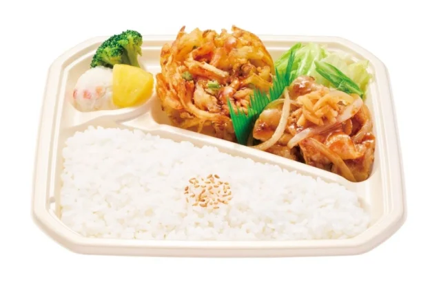 かきあげ&しょうが焼弁当の単体写真