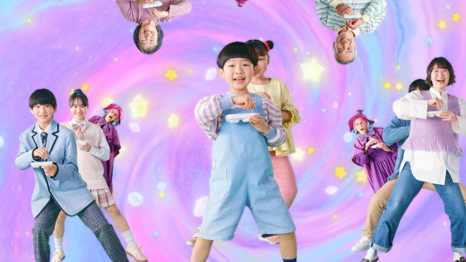 ねるねるねるねの新CMに登場する子供たちと魔女さん