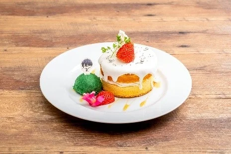 GiGOコラボカフェ「黒子のバスケ」第2弾メニュー「青峰＆今吉 照り焼きチキンサンドとミートソースパスタセット」。