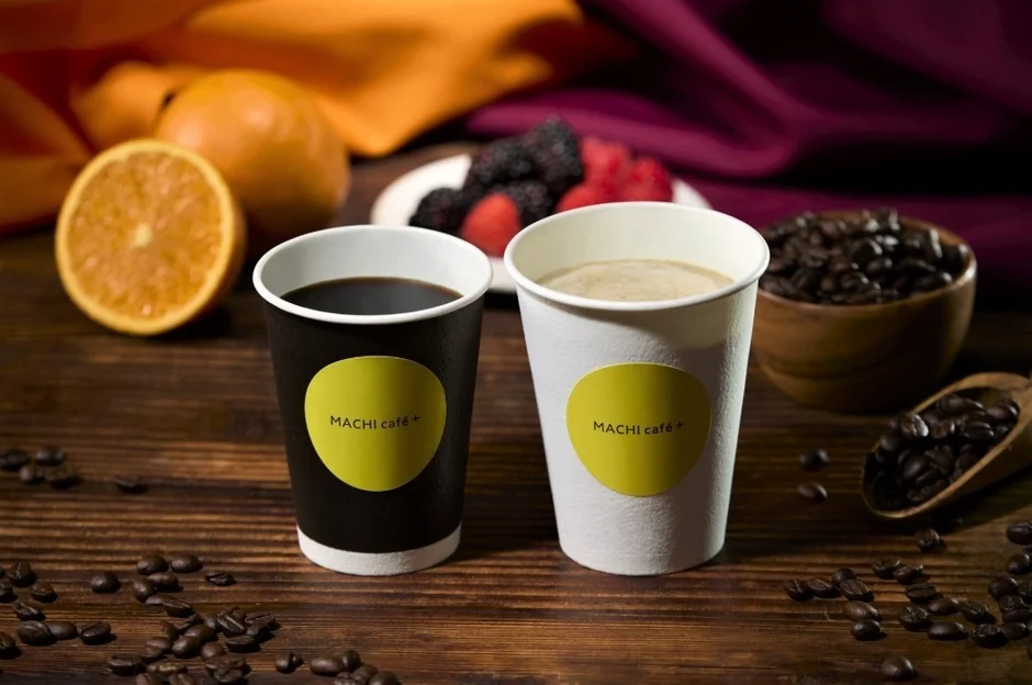 MACHI café＋のエチオピアシダマコーヒーとカフェラテ