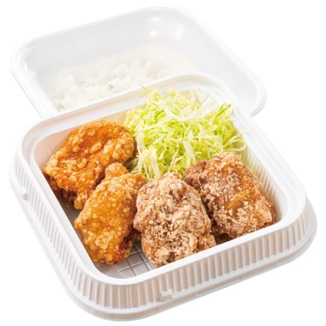 からやま「にんにくからあげ合盛り弁当」のテイクアウト写真