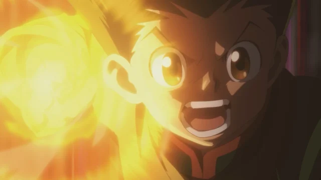 『HUNTER×HUNTER NEN×SURVIVOR』の新規アニメーションよりゴンが念を発するシーン