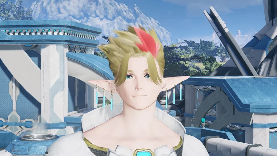 外に流した前髪風のエクステ「カーテンバングエクステ」