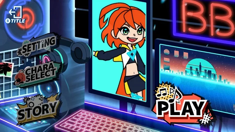 ゲームのメインメニュー画面