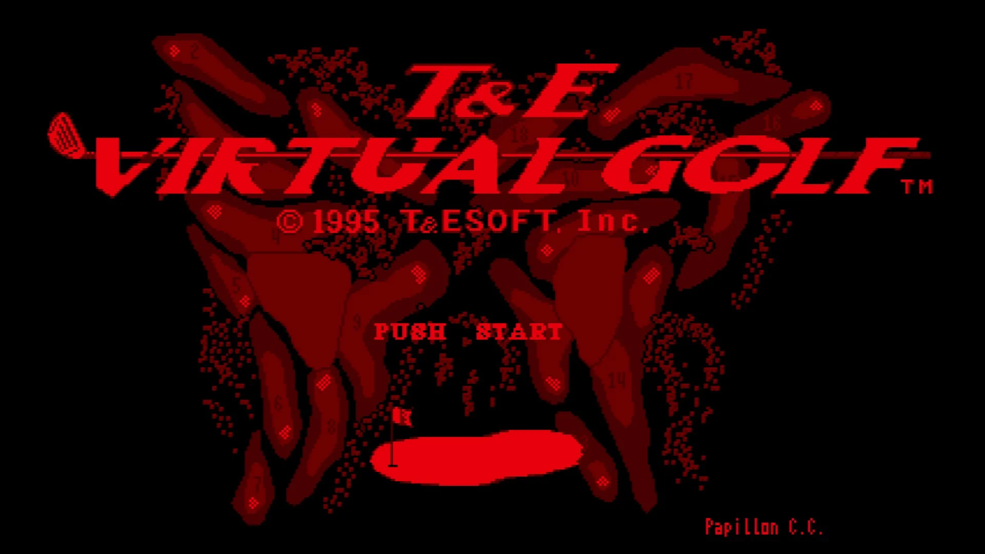 バーチャルボーイ Nintendo Classics『T&E ヴァーチャルゴルフ』タイトル画面