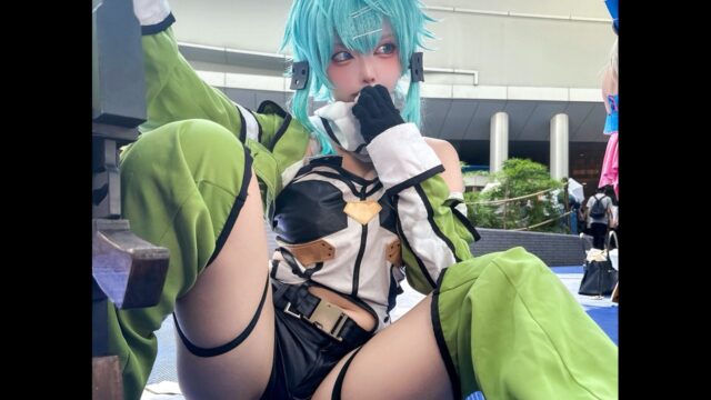 セクシーすぎるシノン！　水羽えと、『ソードアート・オンライン』シノンの完全再現コスプレを披露