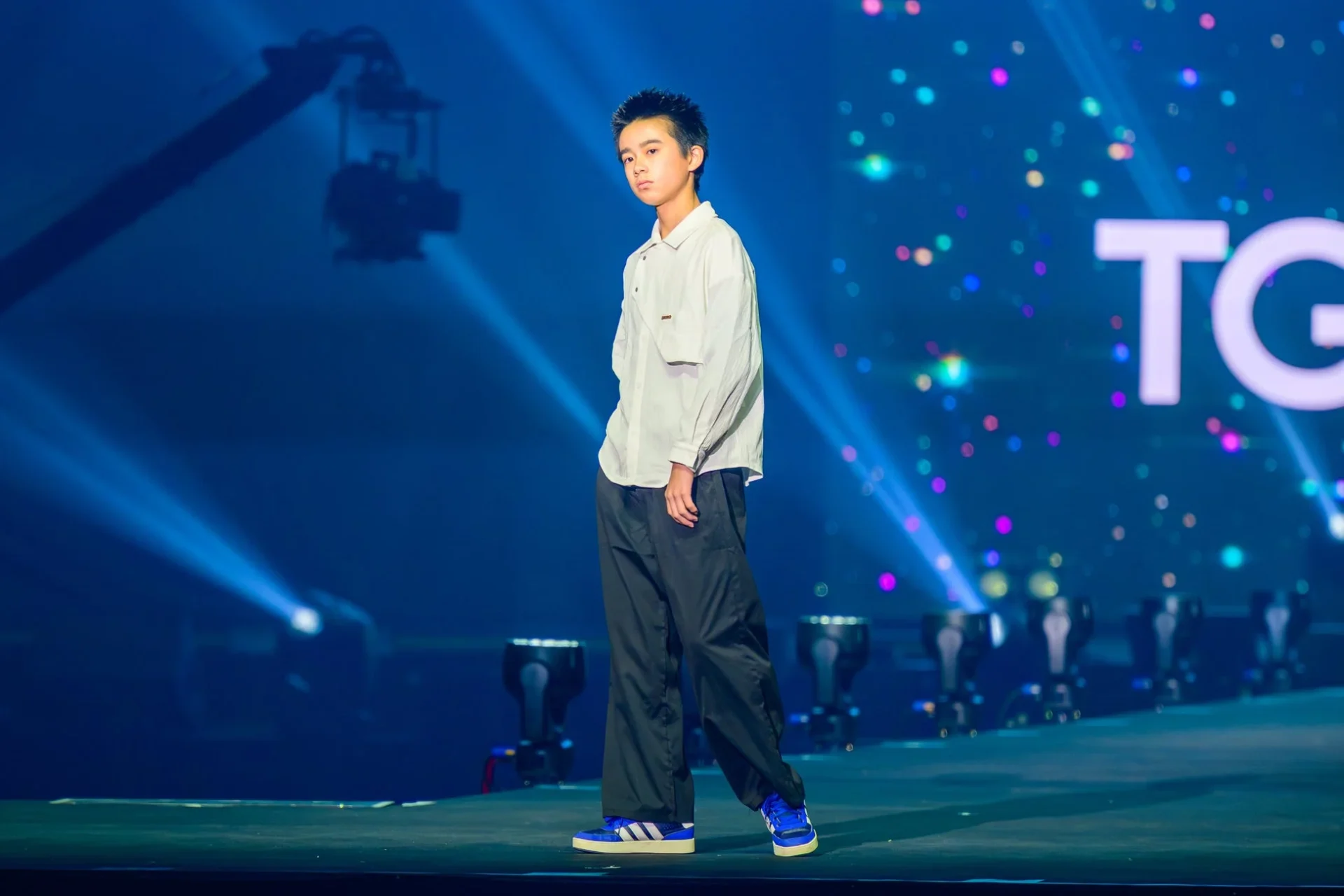 TGCのランウェイを堂々と歩く男の子モデル