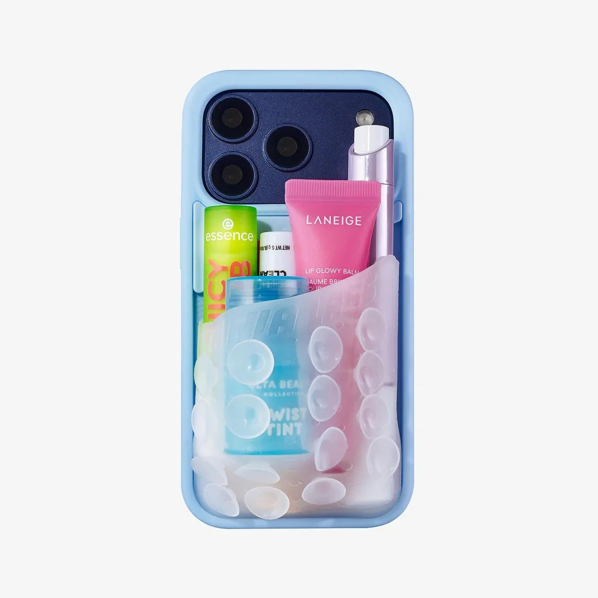 BABY BLUEカラーのOcto Pouch Phone Case(クリアタイプ)