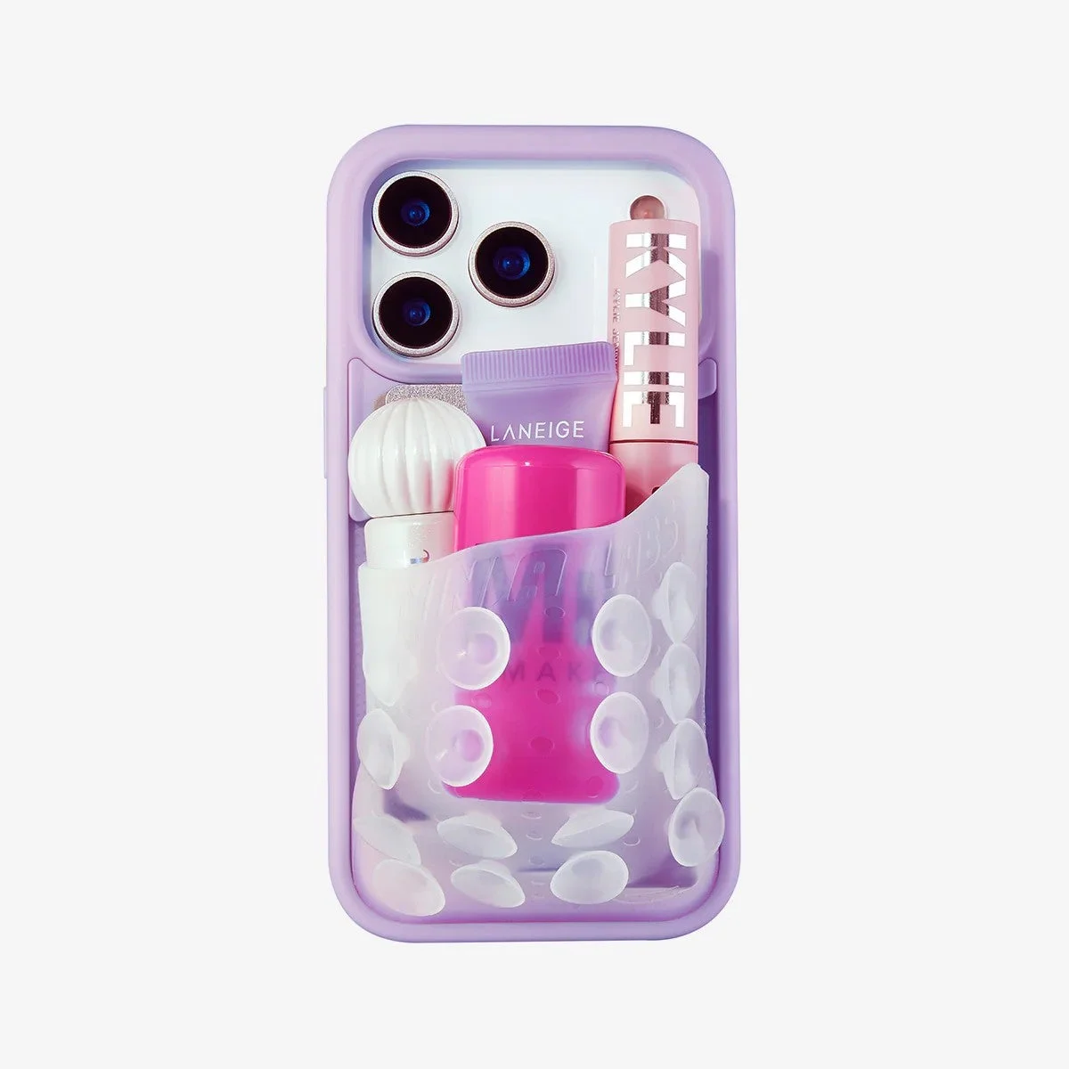 LAVENDERカラーのOcto Pouch Phone Case(クリアタイプ)