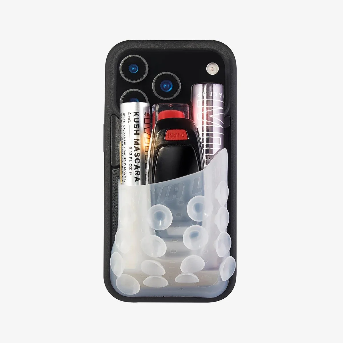 BLACKカラーのOcto Pouch Phone Case(クリアタイプ)