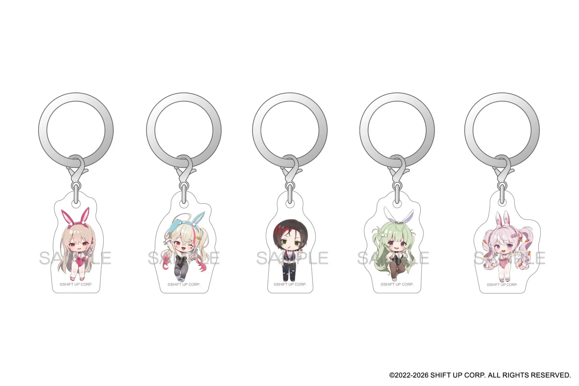 カジノ風衣装のニケたちアンブレラチャーム全5種