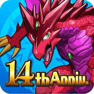 パズル＆ドラゴンズの14周年記念アプリアイコン