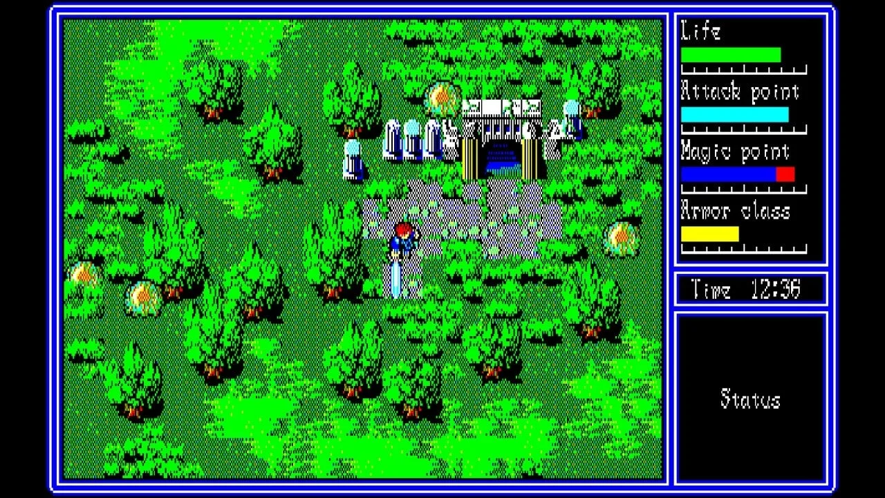 ハイドライド3 ゲームプレイ画面1