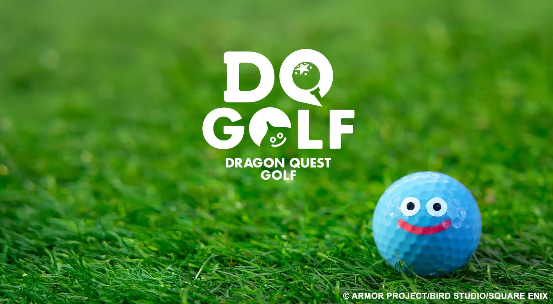 DRAGON QUEST GOLF」ロゴとスライムゴルフボール