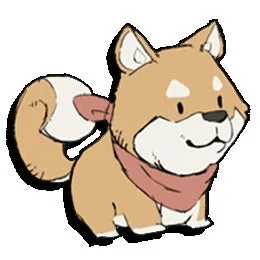 『DAMON and BABY』に登場するキャラクター「犬」のビジュアル