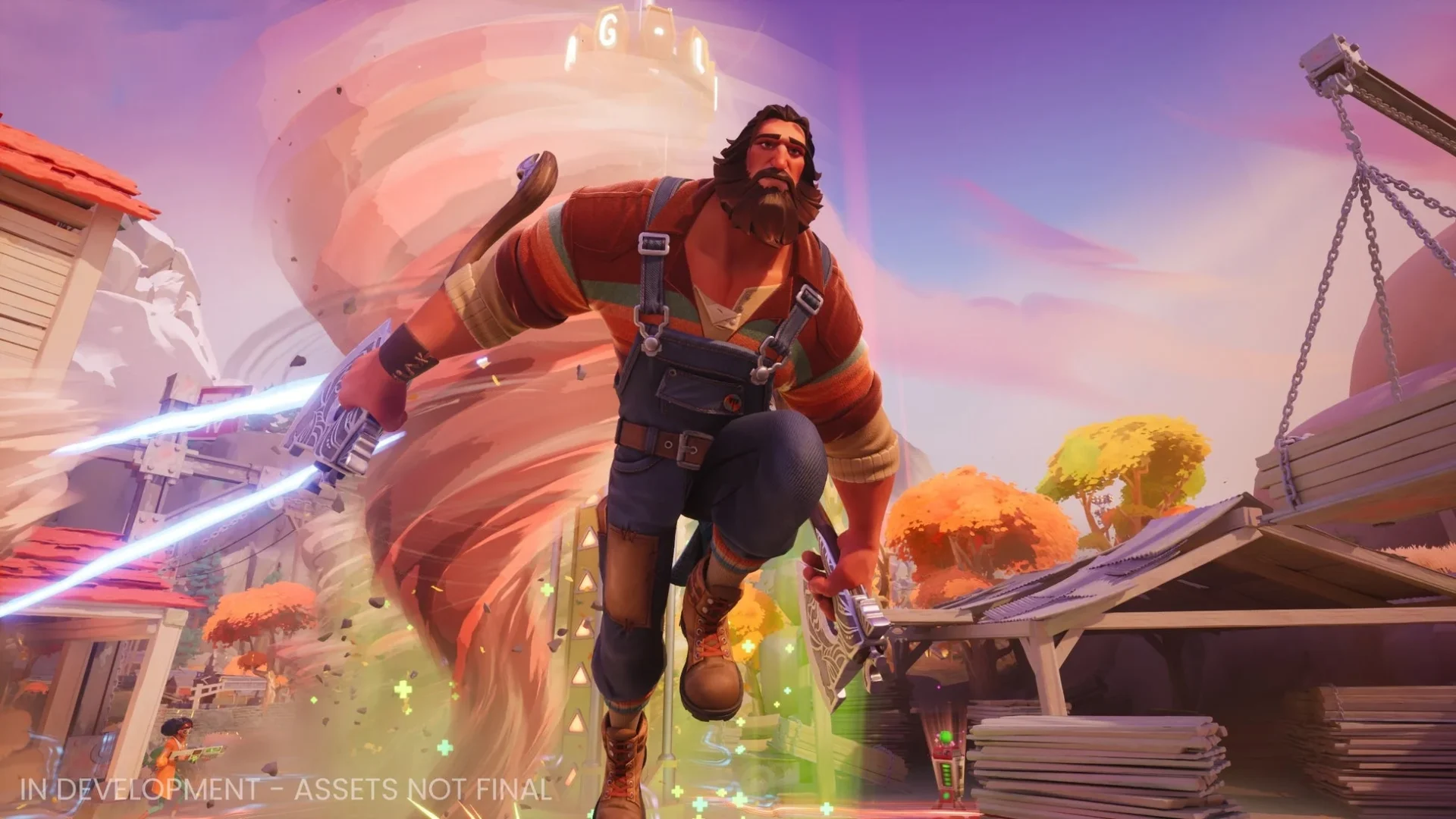 『Last Flag』のゲームプレイ画面、キャラクターが突進する様子