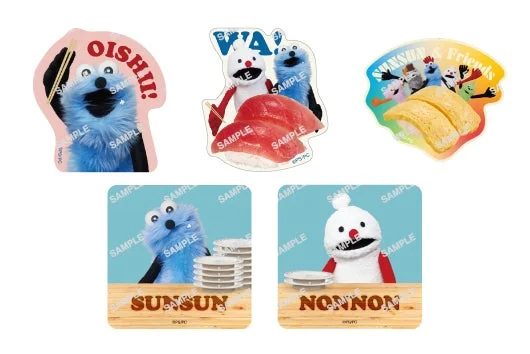 パペットスンスンコラボ限定ステッカー全5種のイメージ