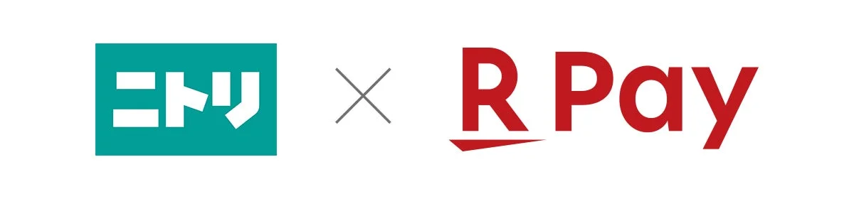 ニトリネットで楽天ペイが利用可能になったことを示すロゴの組み合わせ