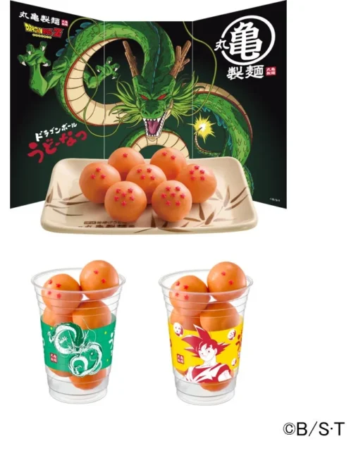 7つのドラゴンボールを再現した『ドラゴンボールうどーなつ（チョコ味）』と神龍デザインカップ