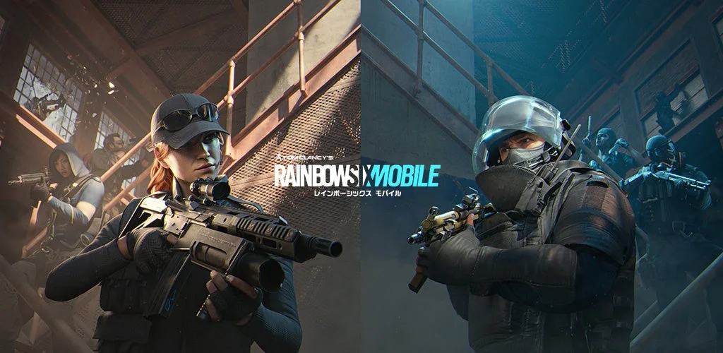 「レインボーシックス モバイル」のメインビジュアル。攻撃側と防衛側のオペレーター。