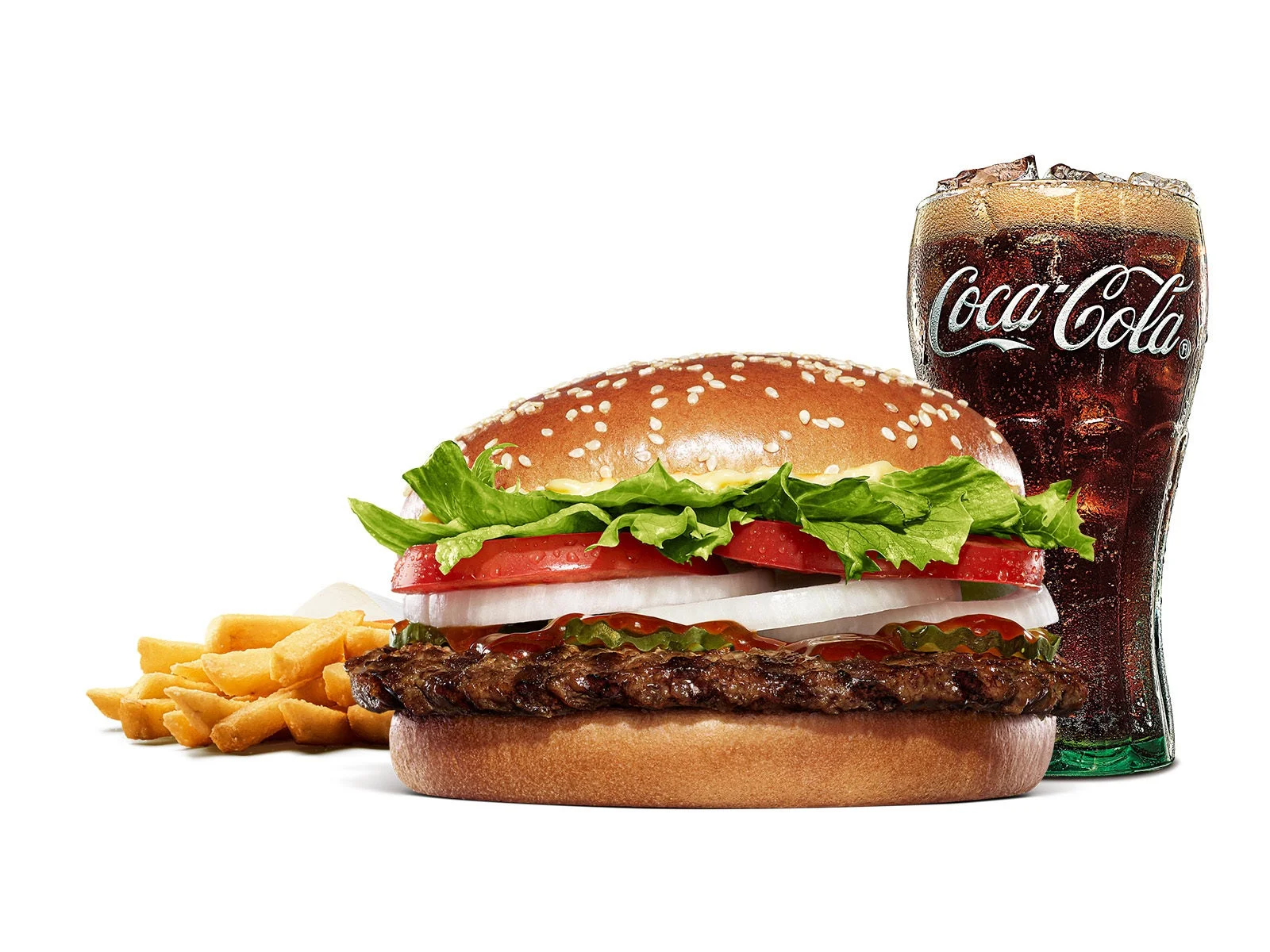 フレンチフライとドリンクが付いたテリヤキワッパーセット