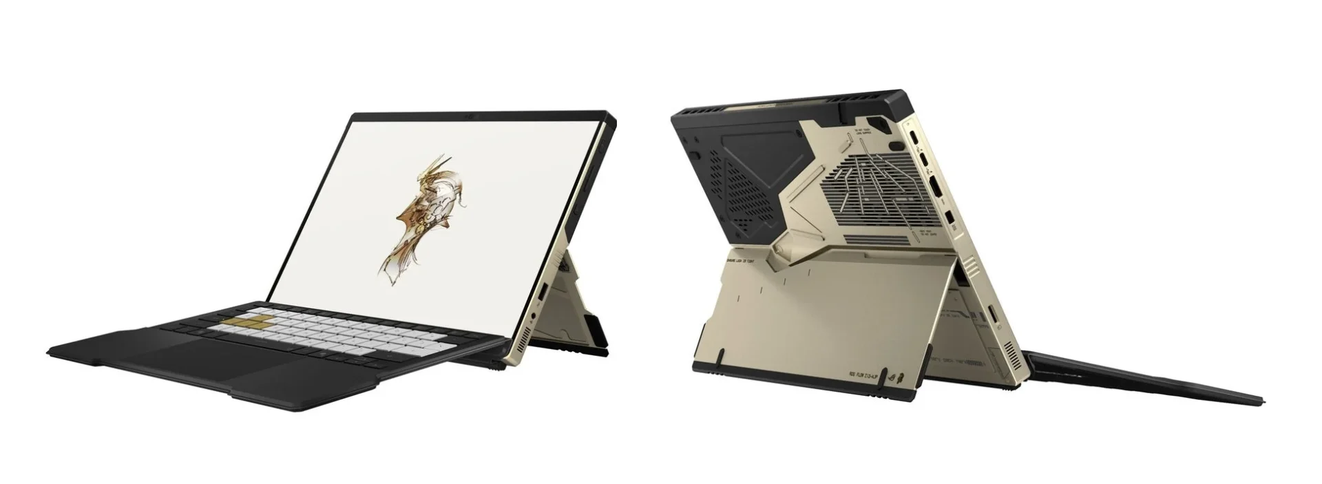 ROG Flow Z13-KJPゲーミングノートPCのディスプレイと背面