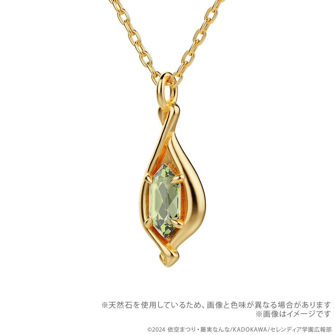 ペリドットのネックレス別角度からの詳細